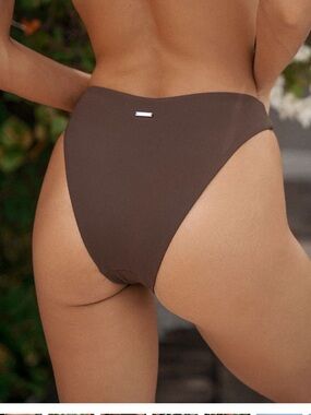 Berlook Coffee Ribbed Bikini Bottoms